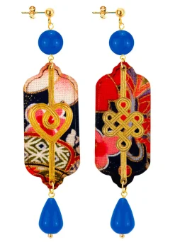 Lebole Maison Orecchini Cuore E Infinito Blu