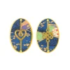 Lebole Maison Orecchini Cuore E Infinito Clips Ovale Azzurro