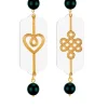 Lebole Maison Orecchini Cuore E Infinito Mini Plexi Trasparente Nero