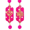 Lebole Maison Orecchini Cuore E Infinito Mini Pois Fucsia