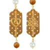 Lebole Maison Orecchini Cuore E Infinito Mini Pois Marrone
