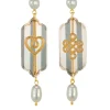Lebole Maison Orecchini Cuore E Infinito Mini Righe Grigio