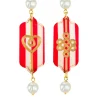 Lebole Maison Orecchini Cuore E Infinito Mini Righe Perla