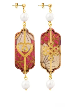 Lebole Maison Orecchini Cuore E Infinito Mini Perla