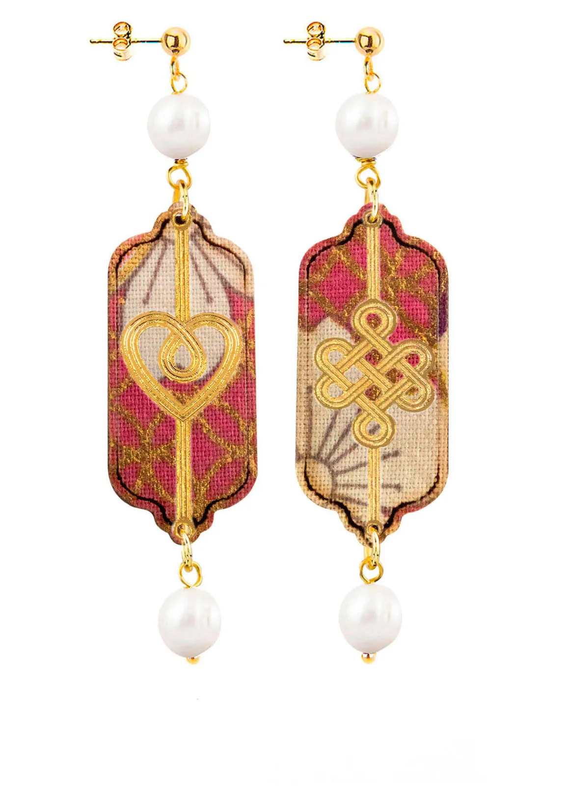 Lebole Maison Orecchini Cuore E Infinito Mini Perla