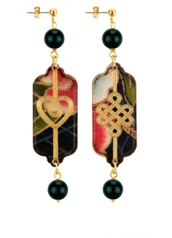 Lebole Maison Orecchini Cuore E Infinito Mini Nero