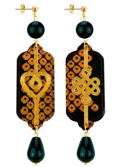 Lebole Maison Orecchini Cuore E Infinito Nero