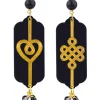 Lebole Maison Orecchini Cuore E Infinito Plexi Nero