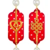 Lebole Maison Orecchini Cuore E Infinito Pois Perla