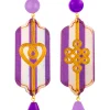 Lebole Maison Orecchini Cuore E Infinito Righe Viola E Lilla