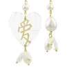 Lebole Maison Orecchini Cuore Grande Plexi Trasparente