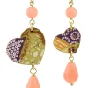 Lebole Maison Orecchini Cuore Mini Arancio Chiaro