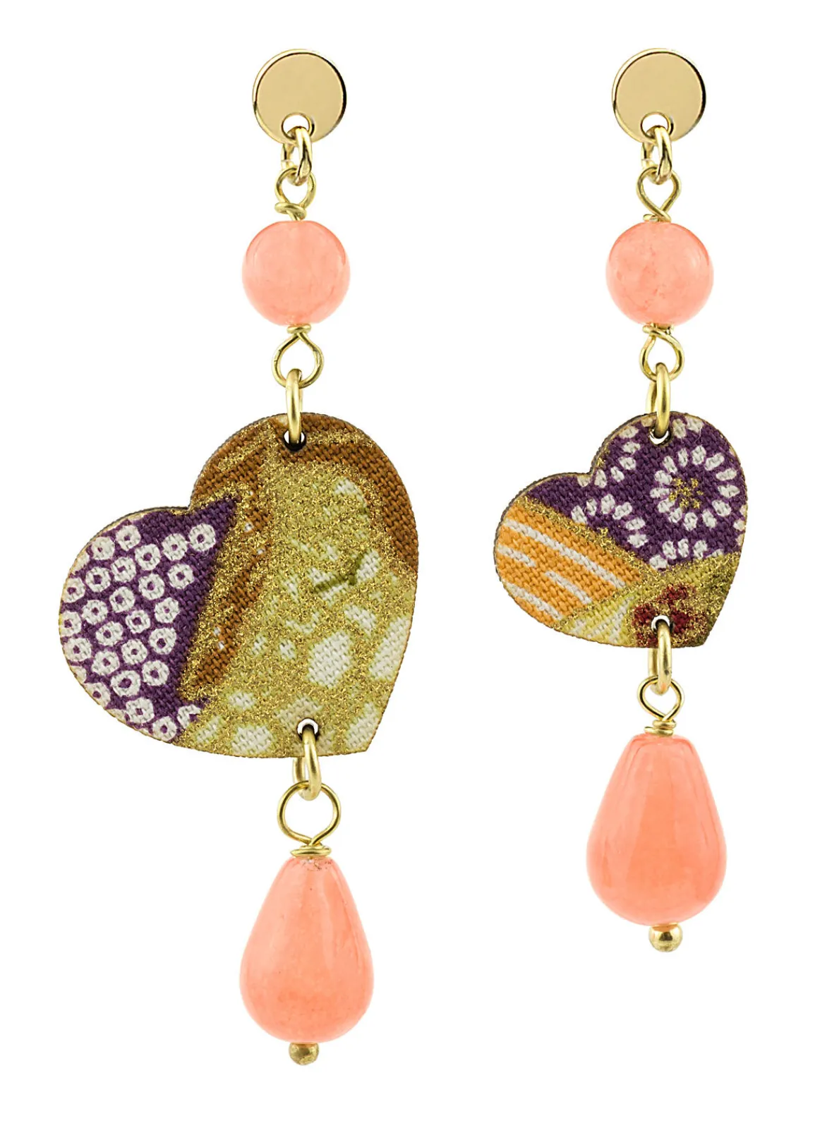Lebole Maison Orecchini Cuore Mini Arancio Chiaro