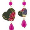 Lebole Maison Orecchini Cuore Mini Fucsia