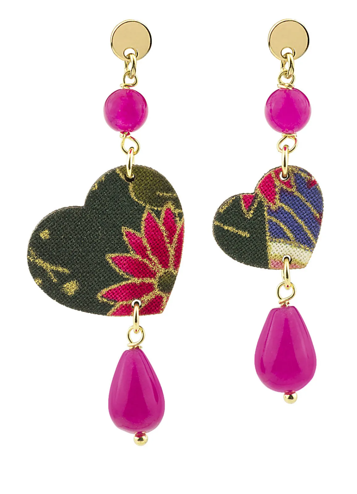 Lebole Maison Orecchini Cuore Mini Fucsia