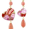 Lebole Maison Orecchini Cuore Mini Rosa Sfumato