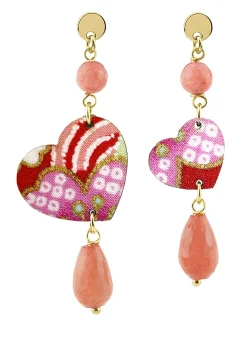 Lebole Maison Orecchini Cuore Mini Rosa Sfumato