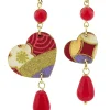 Lebole Maison Orecchini Cuore Mini Rubino