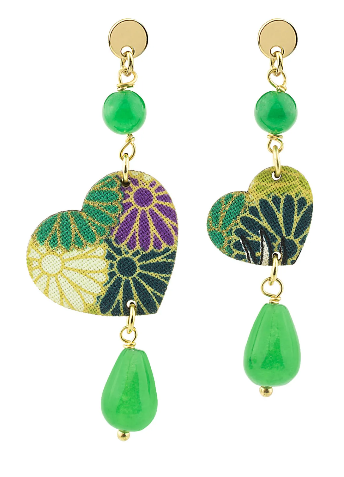 Lebole Maison Orecchini Cuore Mini Verde
