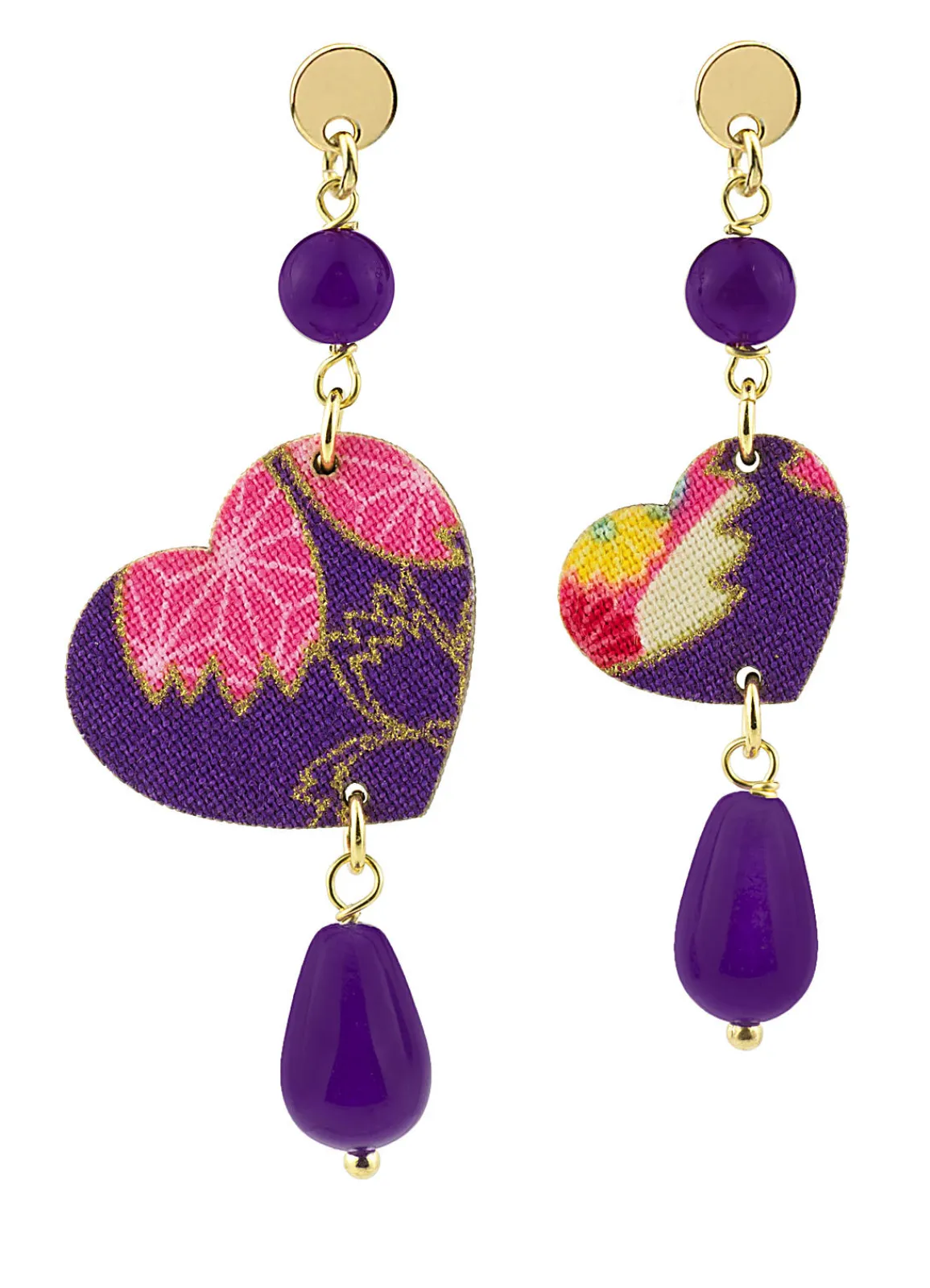 Lebole Maison Orecchini Cuore Mini Viola