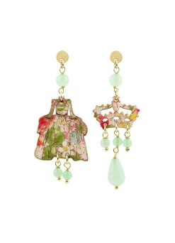Lebole Maison Orecchini Dama Mini Verde Giada