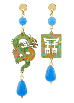 Lebole Maison Orecchini Drago Mini Azzurro