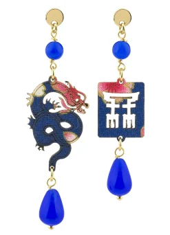 Lebole Maison Orecchini Drago Mini Blu