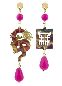 Lebole Maison Orecchini Drago Mini Fucsia