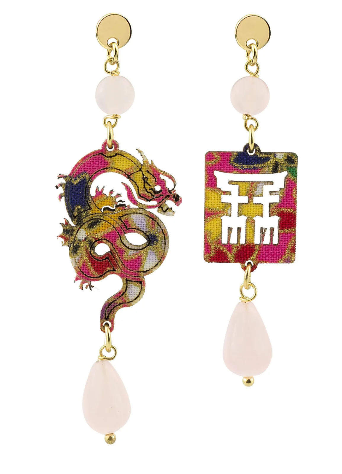 Lebole Maison Orecchini Drago Mini Rosa