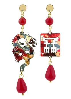 Lebole Maison Orecchini Drago Mini Rubino