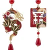 Lebole Maison Orecchini Drago Pelle Rubino
