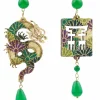 Lebole Maison Orecchini Drago Pelle Verde