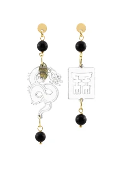 Lebole Maison Orecchini Drago Plexi Trasparente Mini Nero
