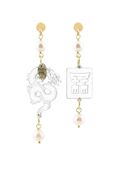 Lebole Maison Orecchini Drago Plexi Trasparente Mini Perla