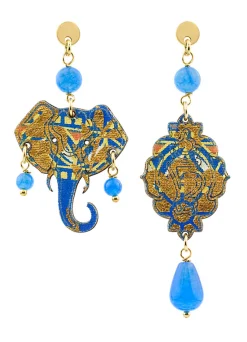 Lebole Maison Orecchini Elefante Mini Azzurro