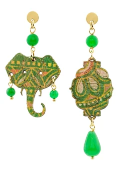 Lebole Maison Orecchini Elefante Mini Verde