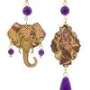 Lebole Maison Orecchini Elefante Mini Viola
