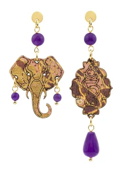 Lebole Maison Orecchini Elefante Mini Viola