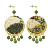 Lebole Maison Orecchini Enso Verde Oliva
