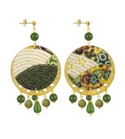 Lebole Maison Orecchini Enso Verde Oliva