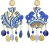 Lebole Maison Orecchini Fiore Grande Azzurro