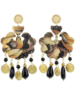 Lebole Maison Orecchini Fiore Grande Nero