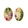 Lebole Maison Orecchini Fortuna Clips Ovale Verde
