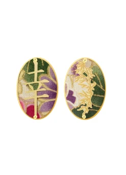 Lebole Maison Orecchini Fortuna Clips Ovale Verde