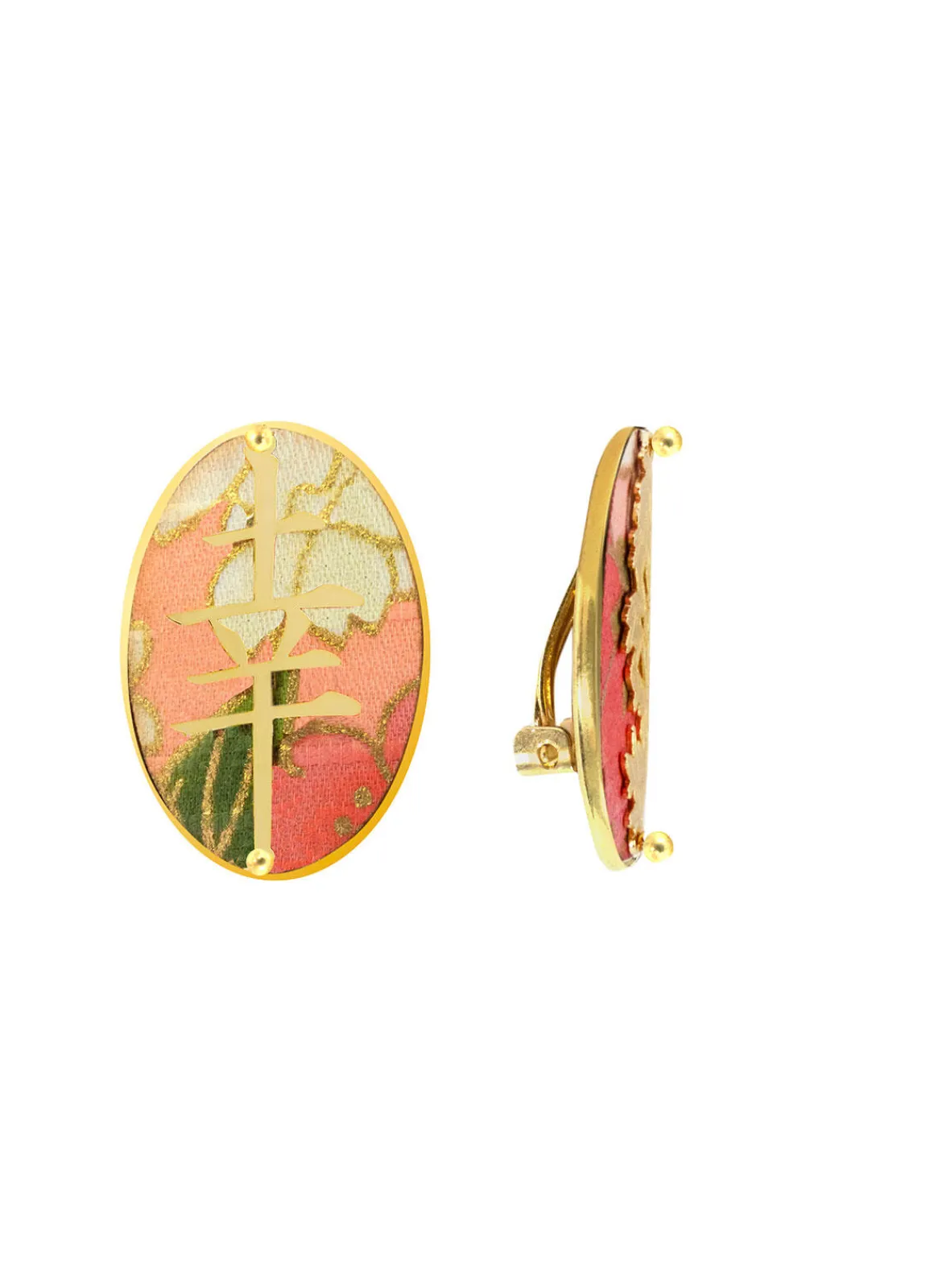 Lebole Maison Orecchini Fortuna Clips Ovale Rosa