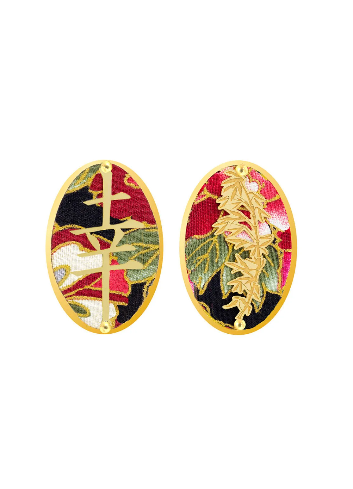 Lebole Maison Orecchini Fortuna Clips Ovale Nero