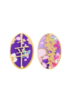 Lebole Maison Orecchini Fortuna Clips Ovale Lilla