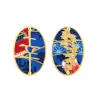 Lebole Maison Orecchini Fortuna Clips Ovale Blu