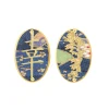 Lebole Maison Orecchini Fortuna Clips Ovale Azzurro