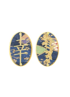 Lebole Maison Orecchini Fortuna Clips Ovale Azzurro